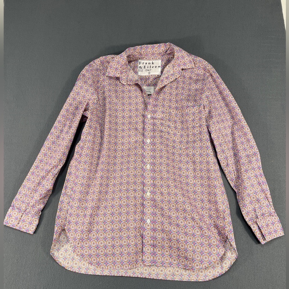 NEW Frank & Eileen Jody Pink Floral Cotton Button Down